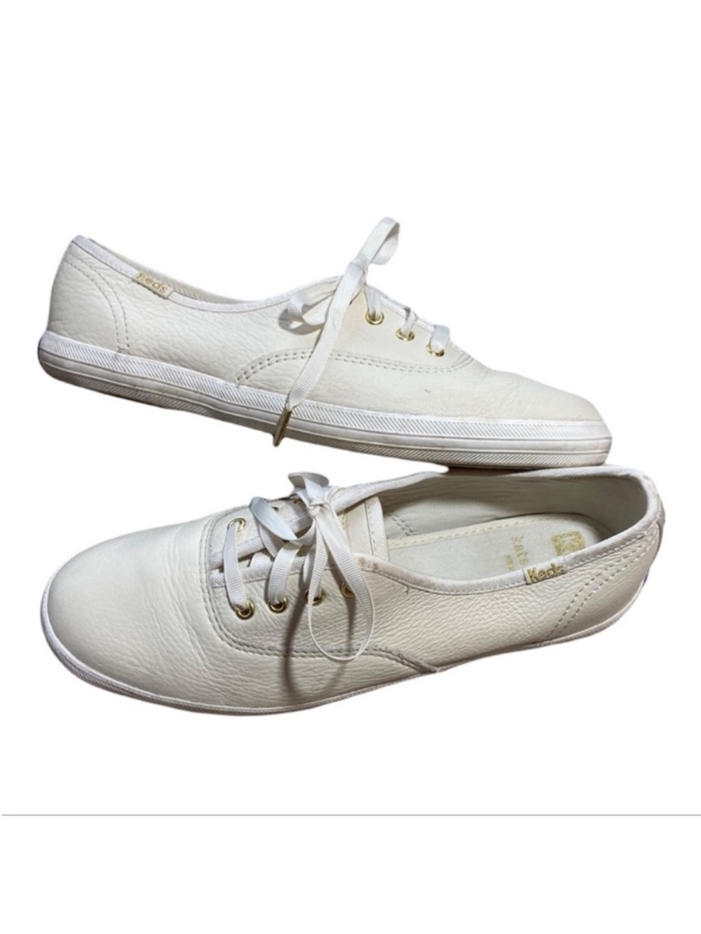 Keds x Kate Spade New York Champion White Leather Sneakers Women's Size 10